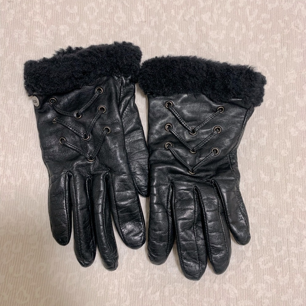 Leather Fur Lined Gloves